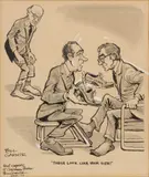 RICHARD NIXON POLITICAL CARTOON by Bill Garner, ink, sold Mar 2023