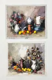 Still Life with Fruit and Flowers (2) by Manuel Monton Bunuel, oil on canvas (unstretched), sold Feb 2021