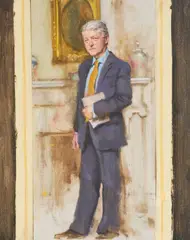 Suspenders by Nelson Shanks, oil on canvas, sold Mar 2021