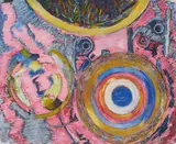 A Temperate Fire in Audacious Night<br> by Katherine Porter, 1999, gouache on handmade paper, sold Mar 2021