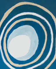 Blue Rings by Cordy Ryman, 2004, mixed media, sold Mar 2021