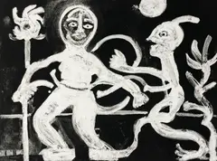 Ici by Herbert Gentry, lithograph, sold Mar 2021