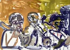 Untitled by Romare Bearden, lithograph, sold Mar 2021
