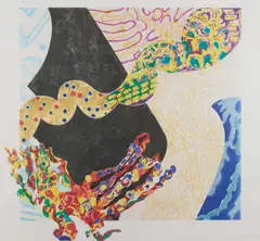 Borborygmi by Nancy Graves, 1988, aquatint, drypoint, and screenprint on Fabriano Artistico paper, sold Mar 2021