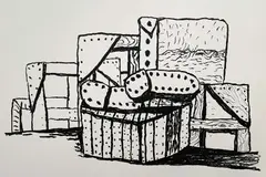 Studio Forms by Philip Guston, 1980, lithograph, sold Mar 2021