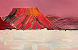 Untitled (red rocks) by Benoît Gilsoul, oil on paper, sold Mar 2021