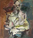 David Landau Seated by Frank Auerbach, 1992, oil on canvas, sold Aug 2014