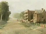 Near Parramatta by Lloyd Rees, c.1924, oil on canvas on board, sold Aug 2014