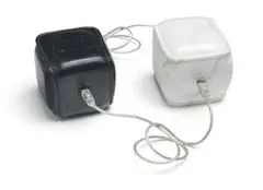 Usb Stones by Alex Seton, 2005, black marble, white marble with USB cables unique hand carved marble sculptures, each colour in a series of 15, sold Aug 2014