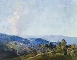 Fire Begins by Arthur Streeton, 1930-31, oil on canvas, sold Aug 2014