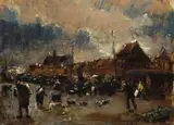 After Market by Vic O’Connor, c.1944, oil on composition board, sold Aug 2014