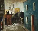 Paddington Lane by Sali Herman, 1962, oil on canvas on board, sold Aug 2014