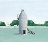 Big Softdrink Bottle, Freshwater Creek, Victoria by Noel McKenna, 2004, enamel on board, sold Aug 2014