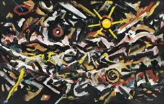 Comet by Peter Booth, 1986, gouache on paper, sold Aug 2014