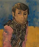 Boy With A Striped Jacket by Donald Friend, watercolour and ink on paper, sold Aug 2014