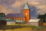 St Matthew’S, Windsor by Roland Wakelin, 1965, oil on paper on board, sold Aug 2014