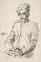 Drawing For A Self Portrait by William Dobell, c.1931, ink on paper, sold Aug 2014