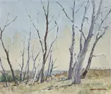 Trees In A Rural Landscape by James Ranalph Jackson, oil on canvas on board, offered Aug 2014