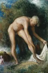 Boy Bathing by William Dobell, 1939, oil on board, sold Apr 2014