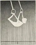 Study For On The Rings by John Brack, 1975, conté on paper, offered Apr 2014