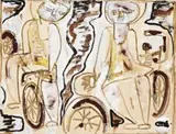 Scooters by Ian Fairweather, 1950, gouache and watercolour on paper, offered Apr 2014