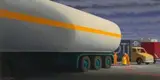 The Large Tanker by Jeffrey Smart, 1984, oil on canvas, sold Apr 2014