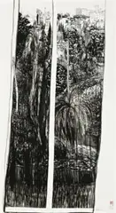 July 2 1975 Rainy Day – All Day by Brett Whiteley, 1975, ink and collage on paper, sold Apr 2014