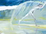 Narcissus Running On A Sandbank by Arthur Boyd, 1976, oil on canvas, sold Apr 2014