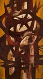 The Tower by John Coburn, 1963, synthetic polymer paint on composition board, sold Apr 2014