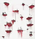 Tapuakiaga by John Pule, 2001, oil, ink and enamel on canvas, offered Apr 2014