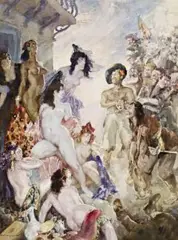 Pirates Return by Norman Lindsay, c.1940, watercolour on paper, offered Apr 2014