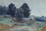 Yarra Street, Warrandyte, Looking West Towards ‘The Grand’ Hotel by Clara Southern, c.1905, oil on canvas, sold Apr 2014