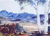 West Macdonnell Ranges by Albert Namatjira, watercolour on paper, offered Apr 2014