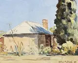 Cottage (Rosebud) by Arthur Boyd, 1938, oil on canvas on board, sold Apr 2014
