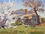 Woodside Cottage by Horace Trenerry, 1923, oil on board, offered Apr 2014