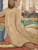 Seated Nude by Ralph Balson, c.1937, oil on board, sold Apr 2014