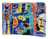 Artist And Model by Tony Tuckson, c.1954, oil on canvas, sold Apr 2014