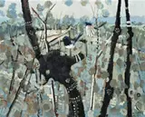 Spring: Wrens by Clifton Pugh, 1976, oil on composition board, sold Apr 2014