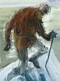 Climber by Euan MacLeod, 2010, oil on canvas, sold Apr 2014