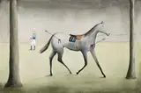 Unplaced Run by Noel McKenna, 1991, watercolour and ink on paper, sold Apr 2014