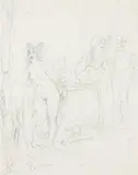 Study For A Watercolour by Norman Lindsay, c.1930, pencil on paper, offered Apr 2014