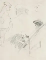 On Board by Norman Lindsay, 1909, pencil on paper, offered Apr 2014