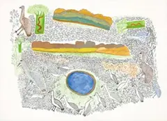 Untitled No. 4 by Wattie Karrawara, c.1965, watercolour on paper, offered Mar 2014