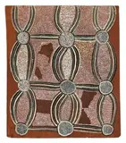 Untitled by Mick Namarari Tjapaltjarri, 1972, synthetic polymer paint on composition board, offered Nov 2013