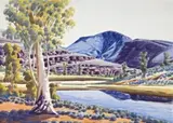 Mount Hermannsberg by Walter Ebatarinja, watercolour on paper, offered Nov 2013