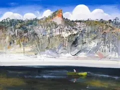 Fiery Pulpit Rock by Arthur Boyd, c.1993, oil on canvas, sold Nov 2013