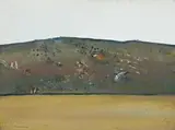 Eroded Hill by Fred Williams, 1977, gouache on paper, sold Nov 2013