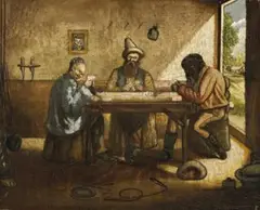 Euchre In The Bush by Joseph Johnson, c.1870s, oil on canvas on board, offered Nov 2013