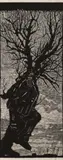 Walking Man by William Kentridge, 2000, linocut on paper, sold Nov 2013