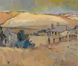 Cottage, Port Willunga by Horace Trenerry, c.1935, oil on canvas-board, sold Nov 2013